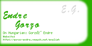 endre gorzo business card